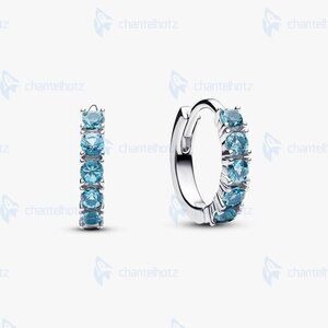 Pandora Light Blue Huggie Earrings
